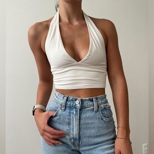 White Garage Halter Top 🤍🤍
